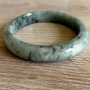 Vintage Natural Jade bracelet, bangle, unisex, classic, heirloom jewelry